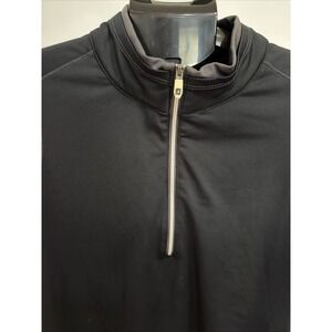 FootJoy FJ Asymmetric 1/4 Zip‎ Pullover Sweatshirt Womens Size L Black